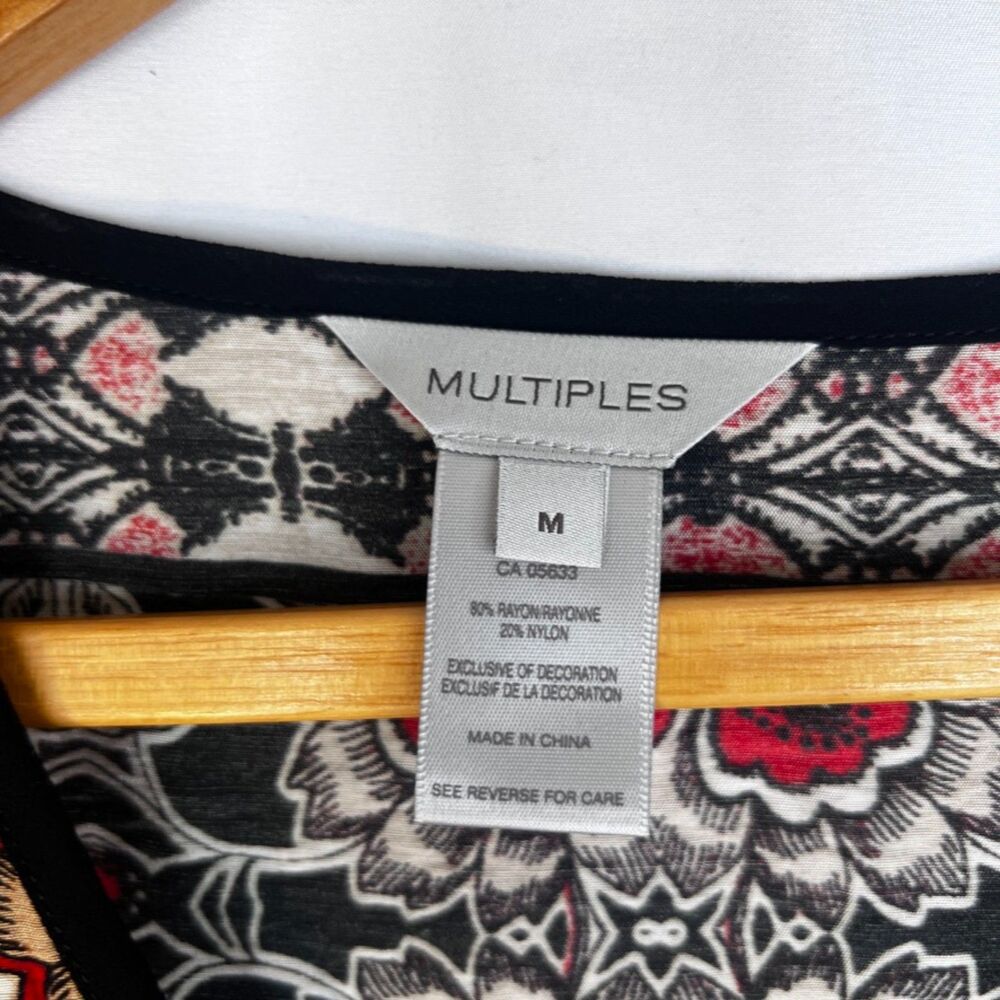 Multiples Maximalist Bold Abstract Vneck One Butt… - image 8